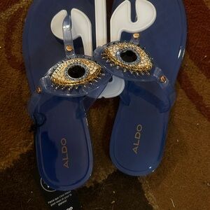 Aldo Blue Embellished Women's Sandals
